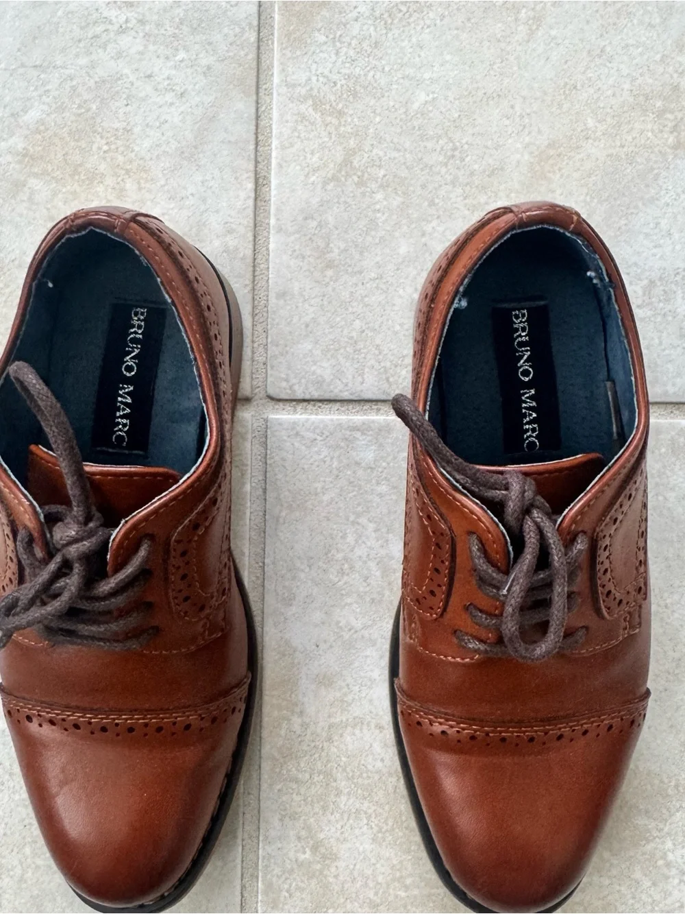 Bruno Marc Prince K1 Oxfords Dress Shoes Boys 11 Toddler Little Kid Brown Brogue
